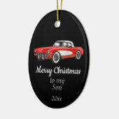 カスタムデイテッドChristmas Vintageカーソン セラミックオーナメント (左)