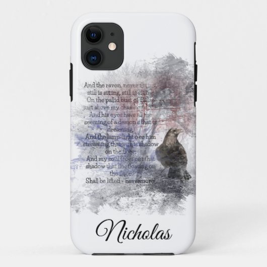 カスタムデイテッドEdgar Allan Poe Theカスタマイズ Raven Case-Mate iPhoneケース (裏面)