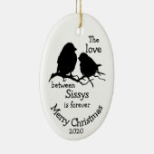 カスタムデイトクリスマスシスター引用文 セラミックオーナメント (右)