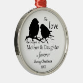 カスタムデイトクリスマスマザー娘引用文 メタルオーナメント (右)