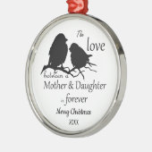カスタムデイトクリスマスマザー娘引用文 メタルオーナメント (左)