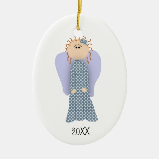 カスタムデイトリトルエンジェルオーナメント セラミックオーナメント (正面)