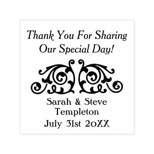 カスタムデカール結婚の感謝ゴム印 セルフインキングスタンプ (デザイン)