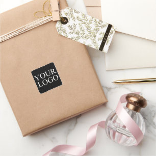 カスタムデカール黒ラベルADD LOGOを作成 スクエアシール