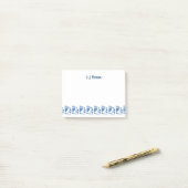 カスタムデコブルーレーシングセーラボーツ付箋 ポストイット (デスク上)