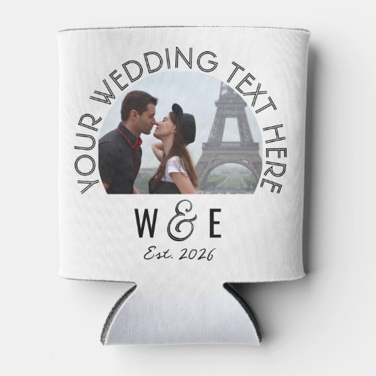カスタムデコモダン文字クーラーボックス結婚式の引き出物 缶クーラー (正面)