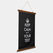 カスタムデコール Keep Calm and Carry On 吊り下げ型タペストリー (傾斜あり)