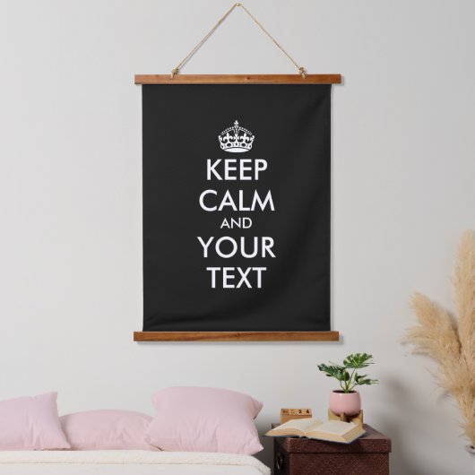 カスタムデコール Keep Calm and Carry On 吊り下げ型タペストリー (寝室)