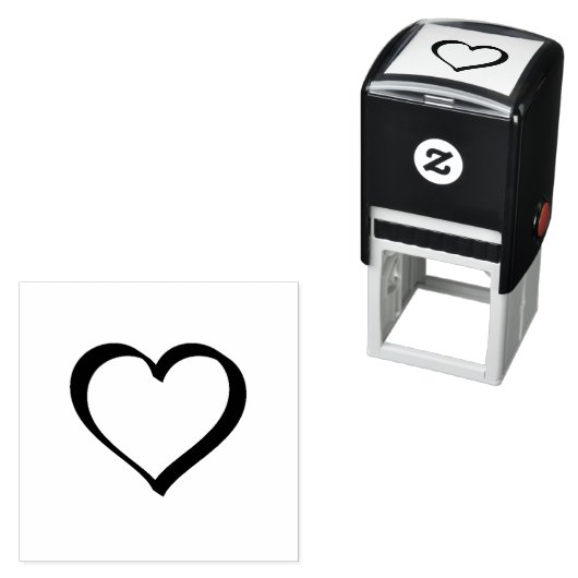 カスタムデザインあなたのロゴをパーソナライズハート付き/文字 セルフインキングスタンプ (インサイチュ)