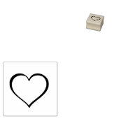 カスタムデザインあなたのロゴをパーソナライズハート付き/文字 ラバースタンプ (押印)