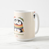 カスタムデザインのあったか Pride ペンギン クリスマス コーヒーマグカップ (正面右)