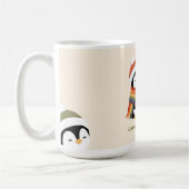 カスタムデザインのあったか Pride ペンギン クリスマス コーヒーマグカップ (左)