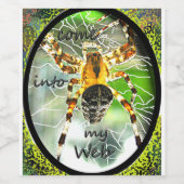 カスタムデザインのスパイダーウェブワインボトルラベル ワインラベル (シングルラベル)