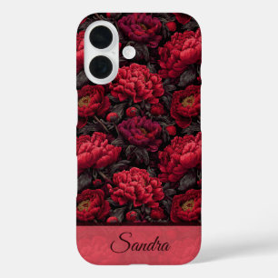 カスタムデザインのボタン floralデザイン 母の日ギフト iPhone 16ケース