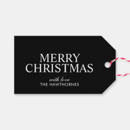 カスタムデザインのモダンでエレガントなミニマリスト メリークリスマス ギフトタグ