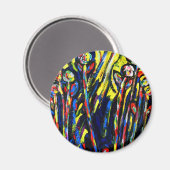 カスタムデザインのラウンドマグネット マグネット (正面/裏面)