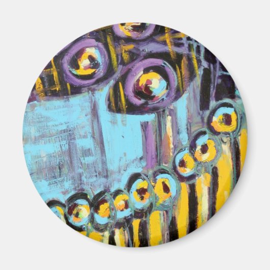 カスタムデザインのラウンドマグネット マグネット (正面)