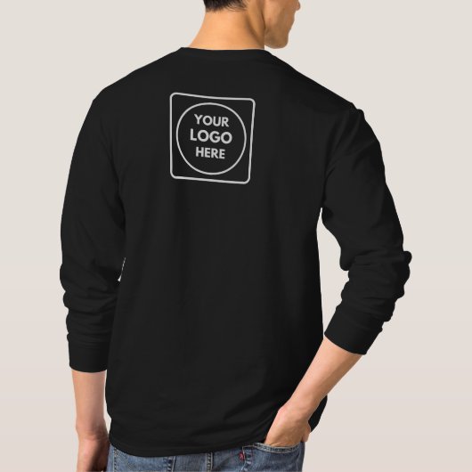 カスタムデザインのロゴ入りスタッフTシャツ(前面・背面) Tシャツ (裏面)