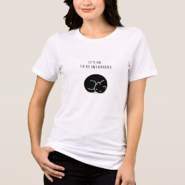カスタムデザインの内向的な猫の女性用 トライブレンドTシャツ