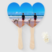 カスタムデザインの写真Make Your Own Photo - I Love My Pet ハンドファン (正面&裏面)