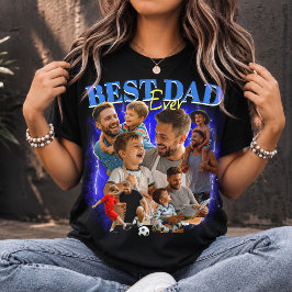 カスタムデザインの最高のパパのためのブートレグスタイルのパパコラージュ Tシャツ