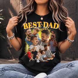 カスタムデザインの最高のパパのためのブートレッグスタイルのパパコラージュTシャツ Tシャツ