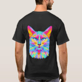 カスタムデザインの最高のパパのためのレトロサンセットファーザーズデイTシャツ Tシャツ (裏面)