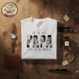 カスタムデザインの最高のパパのコラージュ写真Tシャツ Tシャツ