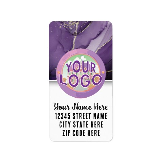 カスタムデザインの縦型エレガントロゴ ラベル (正面)