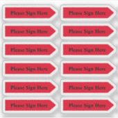 カスタムデザインの赤い矢印シール シール (正面)