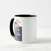カスタムデザインの「パパ」コーヒーマグ マグカップ (正面左)
