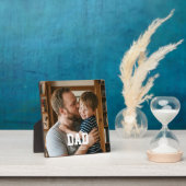 カスタムデザインのDad Establishedモダンボールドテキスト フォトプラーク (インサイチュ)