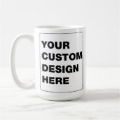 カスタムデザインまたはロゴ コーヒーマグカップ (左)