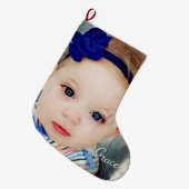 カスタムデザインを個人化して下さい ラージクリスマスストッキング (正面 (吊り時))