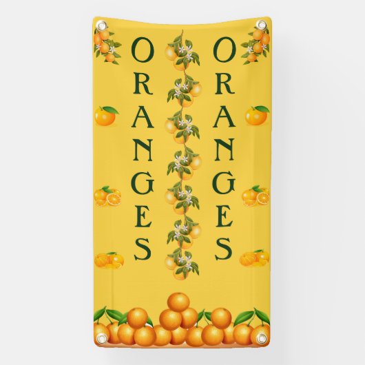 カスタムデザインオレンジ販売の垂直 横断幕 (縦)