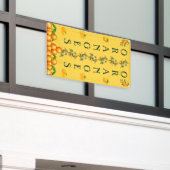 カスタムデザインオレンジ販売の垂直 横断幕 (ビルの外側)