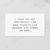 カスタムデザインパティシシェフデコレーターエレガント 名刺 (裏面)