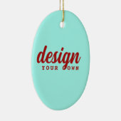 カスタムデザインパーソナライズされたのクリスマス楕円 セラミックオーナメント (右)