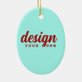 カスタムデザインパーソナライズされたのクリスマス楕円 セラミックオーナメント (裏面)