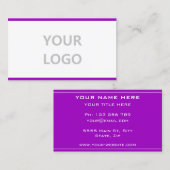 カスタムデザインパープルビジネスカード 名刺 (正面/裏面)