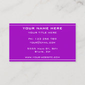 カスタムデザインパープルビジネスカード 名刺 (裏面)