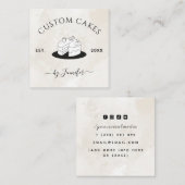 カスタムデザインマーブルソーシャルメディアエレガントSqu スクエア名刺 (正面/裏面)