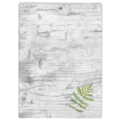 カスタムデザインリーフONグレーウッドグレイン クリップボード (裏面)