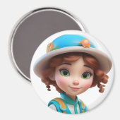 「カスタムデザイン付き磁ユニーク石」 マグネット (正面/裏面)