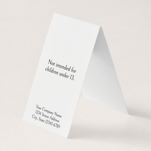 カスタムデザイン折り畳みテントイヤリングディスプレイカード 名刺 (裏面)