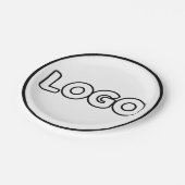 カスタムデザイン文字ロゴパーソナライズされたミニマル ペーパープレート (アングル)