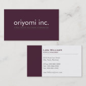 カスタムデザイン5プレーンモダンシンプルのナス頭が切れる 名刺 (正面/裏面)