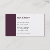 カスタムデザイン5プレーンモダンシンプルのナス頭が切れる 名刺 (裏面)