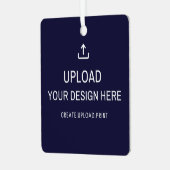 カスタムデザイン、アートワーク、または写真のアップロード メタルオーナメント (正面左)