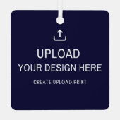 カスタムデザイン、アートワーク、または写真のアップロード メタルオーナメント (裏面)